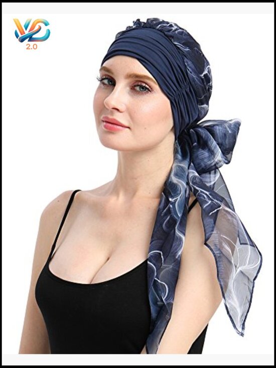 Chemo Headwrap Turban for Hair Loss Soft Stretchy Viscose Skullies & Beanies main image 7